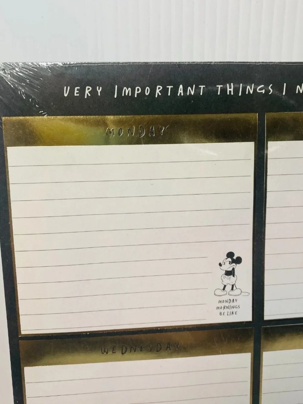 Disney x Typo Calendar Planner Sheets Mickey Mouse Black Gold NEW